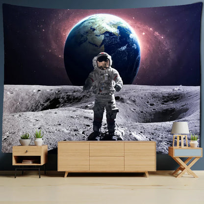 DecorBites™ Astronaut Moon Tapestry Wall Hanging - Boho Hippie Living Room Decor