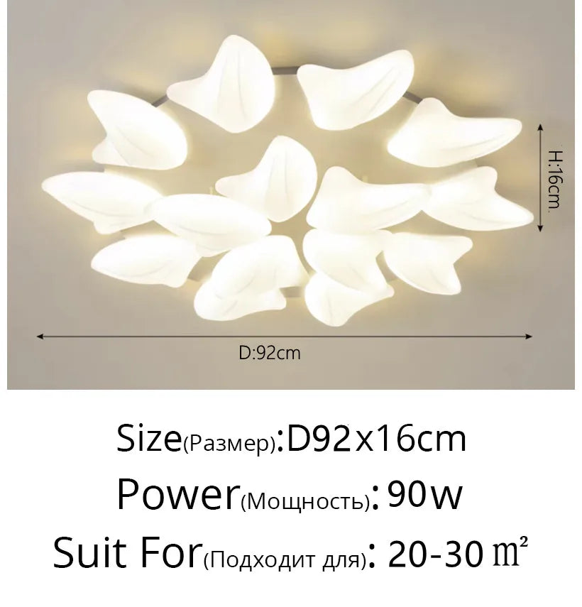 DecorBites™ Aisal Flower Ceiling Chandelier with Remote Dimming for Modern Home Decor