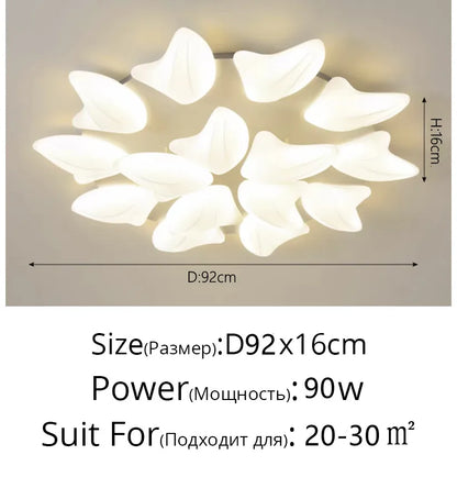 DecorBites™ Aisal Flower Ceiling Chandelier with Remote Dimming for Modern Home Decor