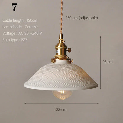 ™ Japanese Ceramic Pendant Light Scandinavian Style Luxury Lamp