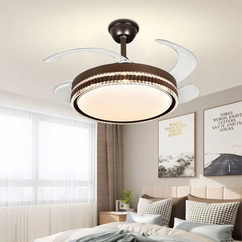 ™ LED Bladeless Ceiling Fan Chandelier for Modern Smart Home Decor