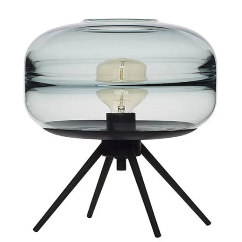 DecorBites™ Glass & Metal Nordic Sofa Desk Lamp for Postmodern Bedroom & Living Room