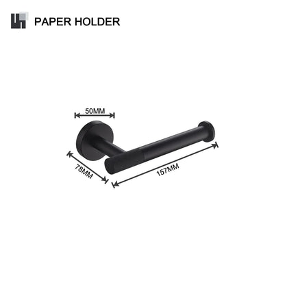 DecorBites™ Bathroom Hardware Set: Towel Rack, Toilet Brush, Paper Holder, Soap Dispenser, Towel Bar, Hook