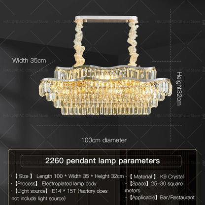 DecorBites™ Crystal Chandelier LED Lighting for Luxury Living Room, Bedroom, Dining Room