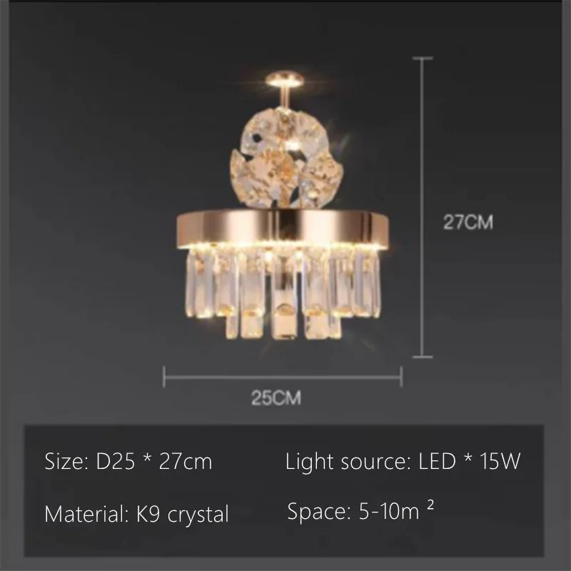 ™ Luxe Crystal Ceiling Chandelier - Elegant Home Decor Hanging Light for Living Room