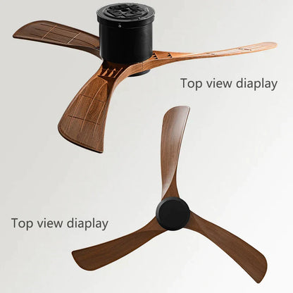 DecorBites™ Black DC Motor Ceiling Fan Remote Control 35W for Home Restaurant