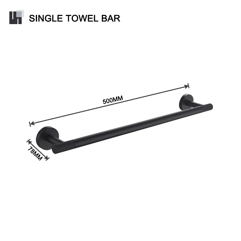 DecorBites™ Bathroom Hardware Set: Towel Rack, Toilet Brush, Paper Holder, Soap Dispenser, Towel Bar, Hook
