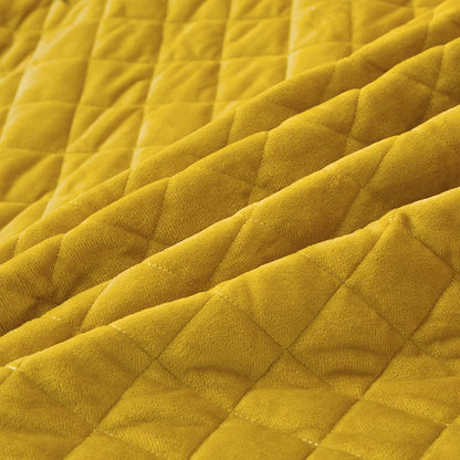 DecorBites™ Black Gold Luxury Crystal Velvet Bedding Set with Quilted Embroidery & Ruffles