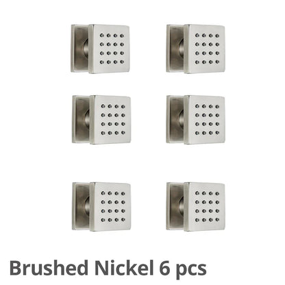 DecorBites™ Brass Square Body Spray Shower Jets for Luxury Spa Massage Experience