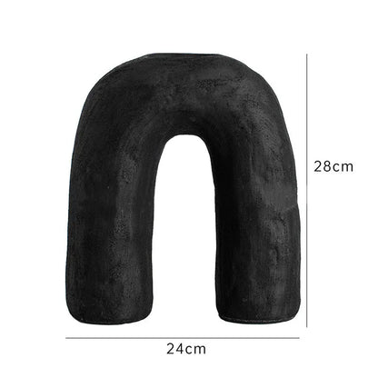 DecorBites™ Arc Ceramic Vase Geometric Abstract Home Decor Flower Arrangement Accessory