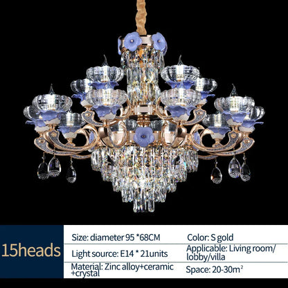 DecorBites™ Crystal Candle Chandelier for Living Room, Bedroom, and Dining Room