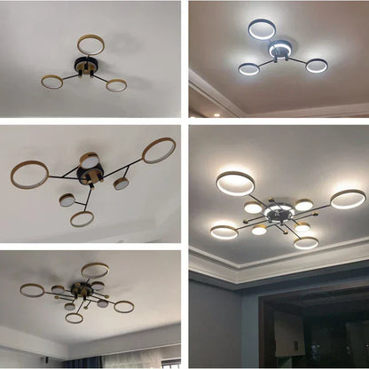 DecorBites™ Gold/Black Pendant Light Chandelier for Living Room Dining Bedroom - Modern Nordic Ceiling Lamps