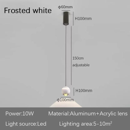 DecorBites™ LED Bedside Pendant Light for Minimalist Home Decor
