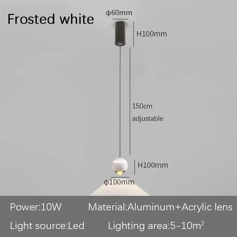 DecorBites™ LED Bedside Lifting Chandelier – Modern Minimalist Nordic Pendant Light for Home Décor