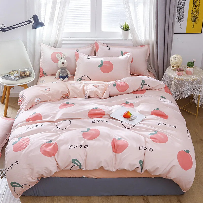 DecorBites™ Cartoon Printed Bedding Sets - Soft Quilt Cover Kit for All Seasons