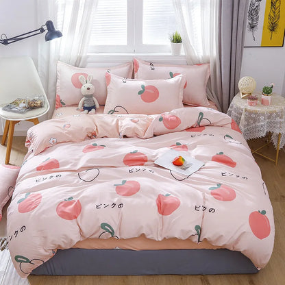 DecorBites™ Cartoon Printed Bedding Sets - Soft Quilt Cover Kit for All Seasons