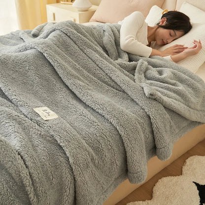 DecorBites™ Coral Fleece Blanket: Super Soft Single Size Sofa Cover for Office, Cozy Nap Blanket
