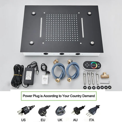 DecorBites™ LED Thermostatic Shower Faucet Set Rain Waterfall System with Remote Control