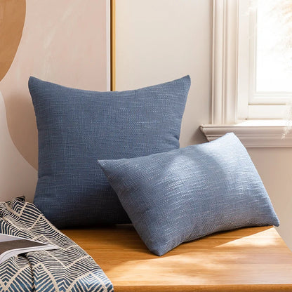 DecorBites™ Linen Cotton Throw Pillowcase 100% Polyester Cushion Cover for Home Decor