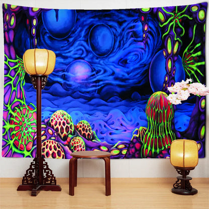 ™ Jellyfish Underwater Tapestry: Psychedelic Alien Art for Home Decor