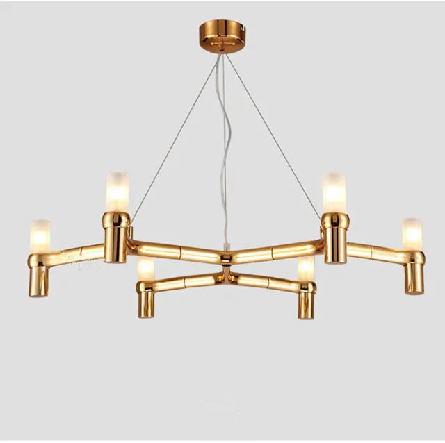 DecorBites™ Crown Major Chandelier G9 Luxury Foyer Chandelier, White Gold, Chrome Metal