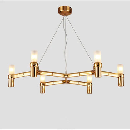 DecorBites™ Crown Major Chandelier G9 Luxury Foyer Chandelier, White Gold, Chrome Metal