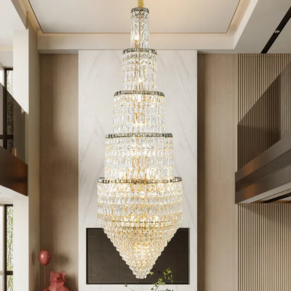 DecorBites™ Crystal Loft Chandelier for Elegant Living Spaces