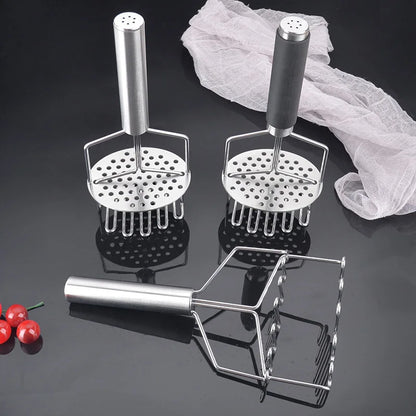 DecorBites™ Double-layer Stainless Steel Potato Masher & Food Crusher for Kitchen Vegetable Fruit