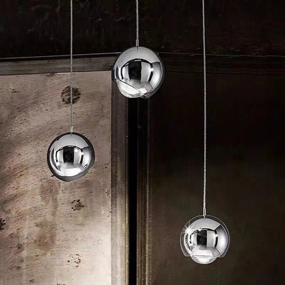 ™ Gold Chrome Ball Pendant LED Light for Kitchen, Bedroom, Dining Room