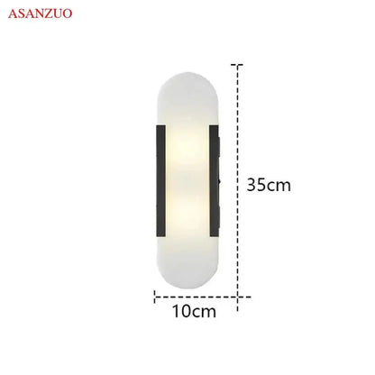 DecorBites™ Jade Stone Wall Sconce Light Fixtures for Bedroom Living Room Hotel Decor