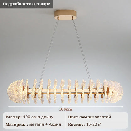 DecorBites™ Coral Flower Crystal Chandelier: Modern Luxury LED Pendant Lighting for Home