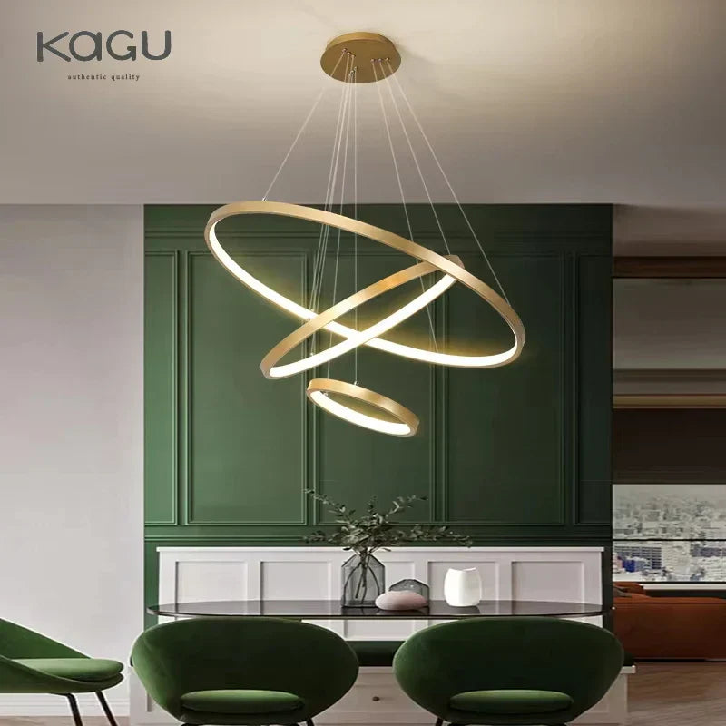 ™ LED Ceiling Chandelier Round Pendant Light for Modern Home Interior Lighting