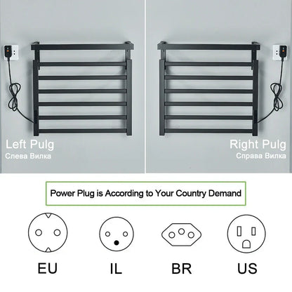DecorBites™ Electric Towel Rack with Digital Display and Thermostatic Settings
