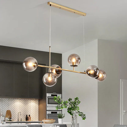 DecorBites™ Glass Ball Ceiling Chandelier for Kitchen Dining Living Room