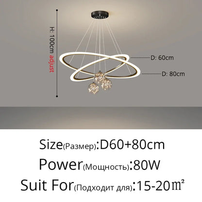 DecorBites™ LED Star Chandelier for Modern Living Room Bedroom Decor