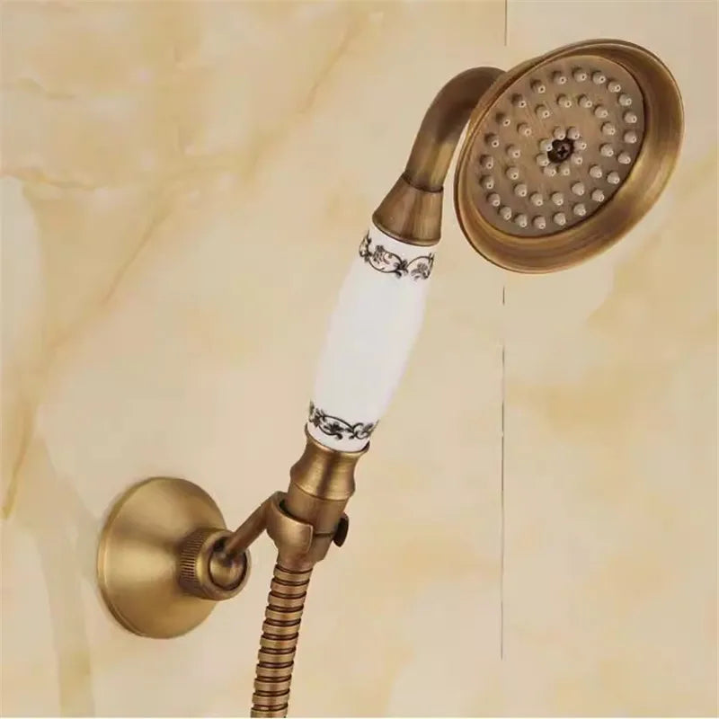 DecorBites™ Antique Handheld Shower Head Holder Plumbing Hose Bidet Sprayer Stand