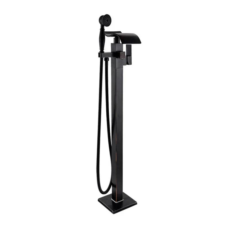 DecorBites™ Black Bronze Bathtub Mixer Faucet | Single Handle Waterfall Tub Fixture