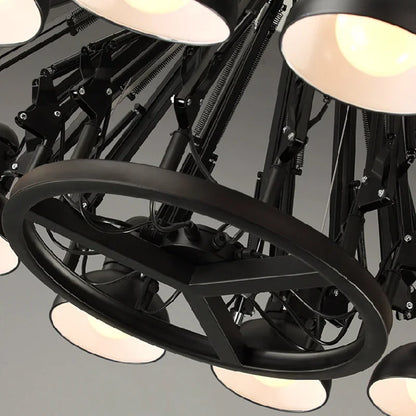 DecorBites™ Industrial LED Pendant Light Spider Iron Chandelier Flex Fixtures