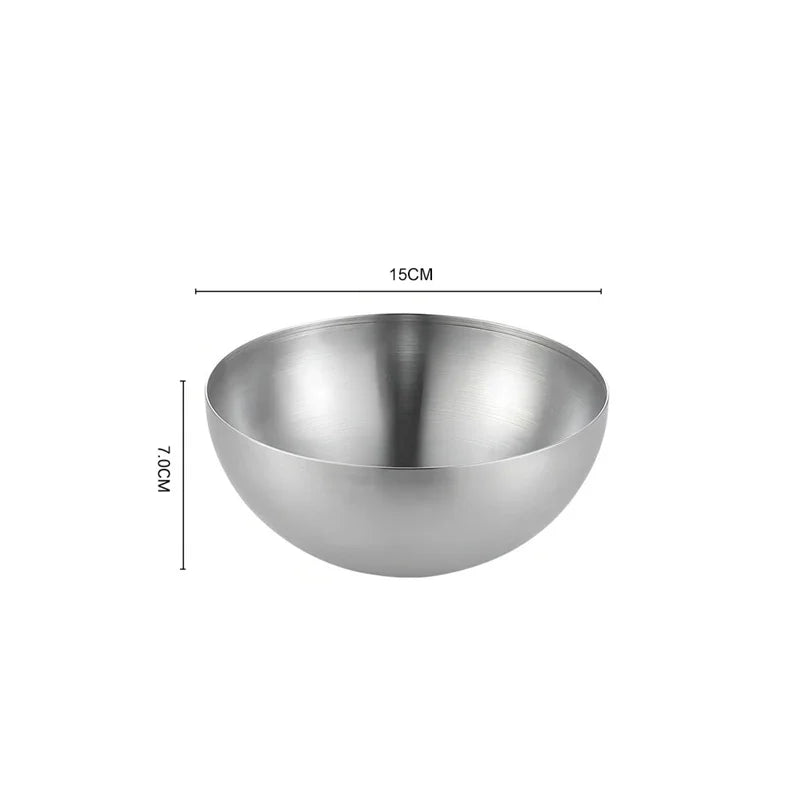 DecorBites™ Stainless Steel Mixing Bowls Set for Soup Salad Noodle Ramen Rice
