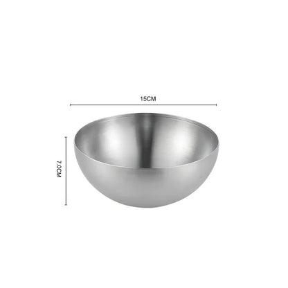 DecorBites™ Stainless Steel Mixing Bowls Set for Soup Salad Noodle Ramen Rice
