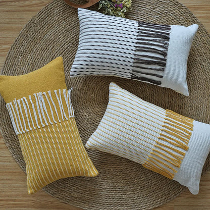 DecorBites™ Boho Moroccan Fringed Pillowcase for Home, Office, Car, Sofa Decoration