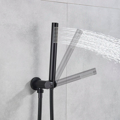 DecorBites™ Dual Handle Bathtub Faucet Set with Hand Sprayer and Wall Mount Spout