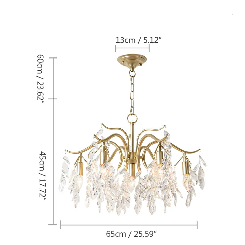 ™ Gold Crystal Ceiling Chandelier for Bedroom Dining Living Room