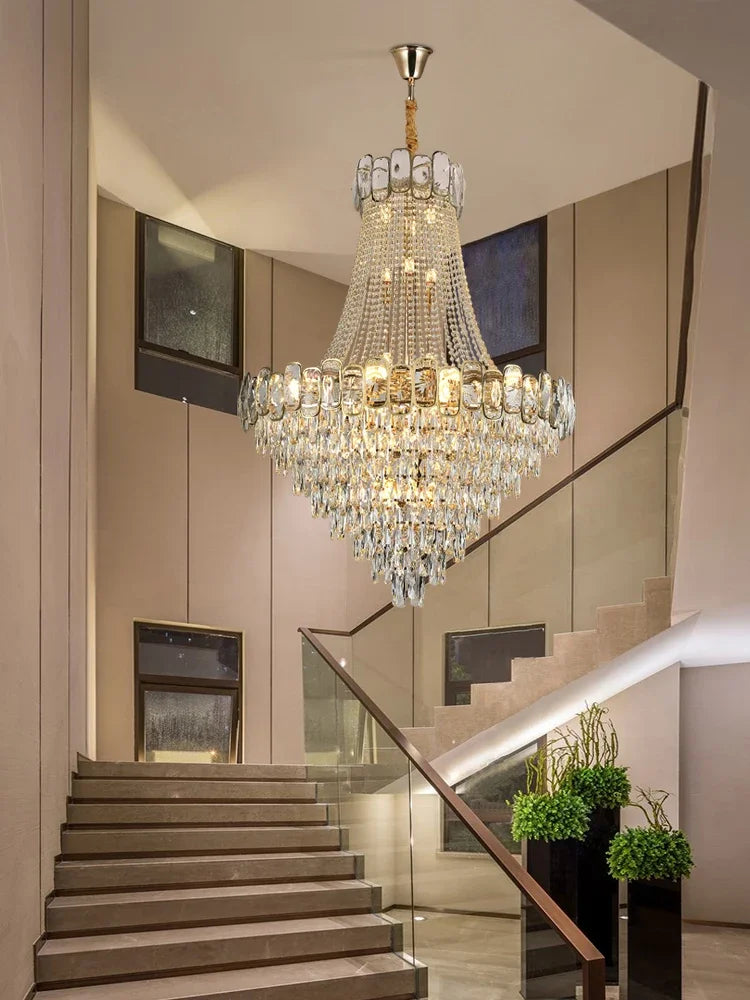 ™ Gold LED Crystal Chandelier Modern Luxury Lighting for Living Room
