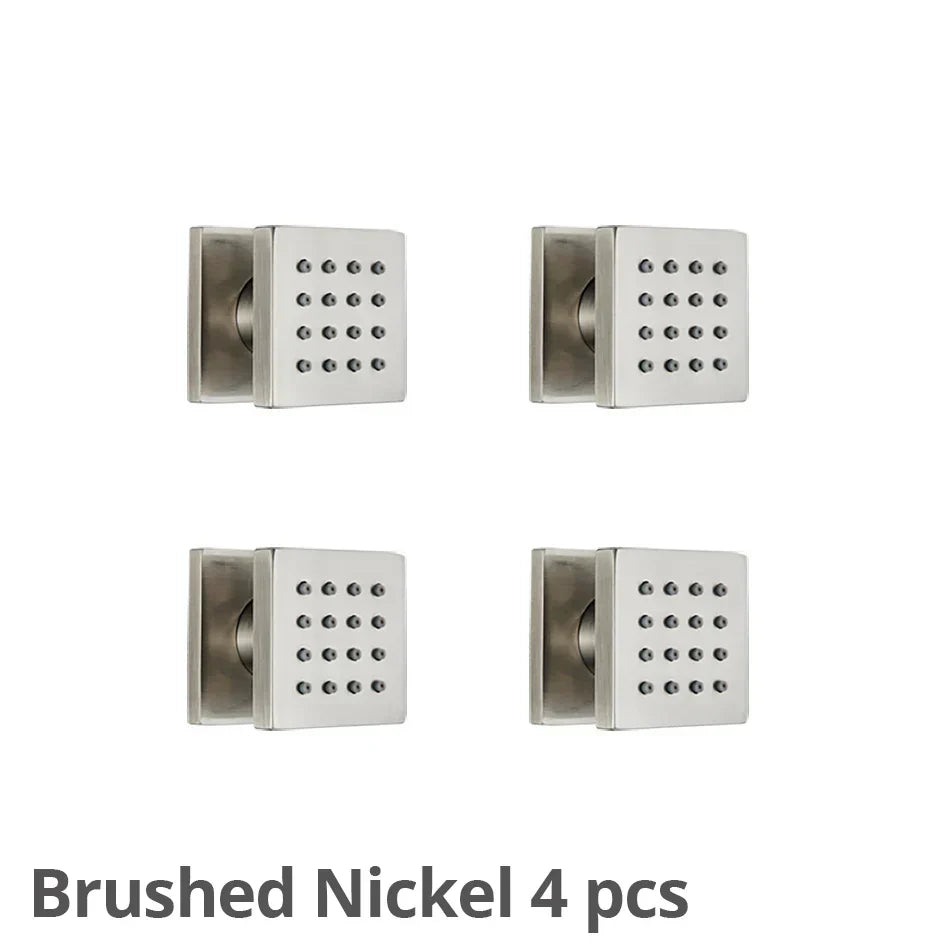 DecorBites™ Brass Square Body Spray Shower Jets for Luxury Spa Massage Experience