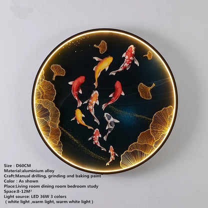 DecorBites™ LED Fishes Wall Picture Sconces: Creative Bedroom Lighting Fixture