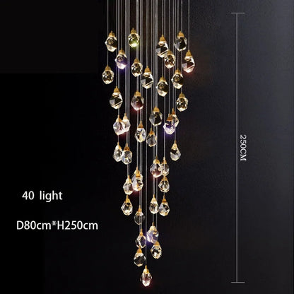 DecorBites™ Elegant Crystal Chandelier for Living Room & Staircase Lighting