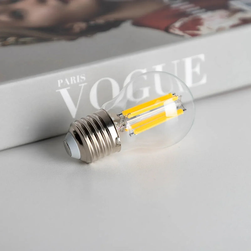 ™ LED Filament Globe Bulbs G45 E27 6.5W High Lumens Ultra Bright Glass Bulbs