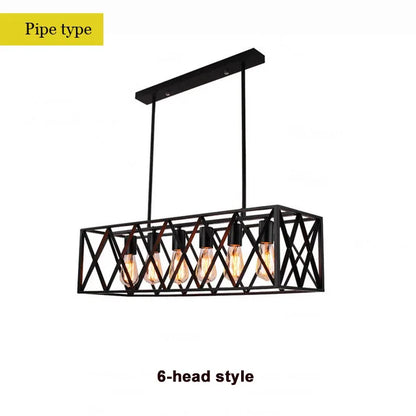DecorBites™ Industrial Chandelier Retro Loft Bar Restaurant Pendant Lamp Ceiling Lamp