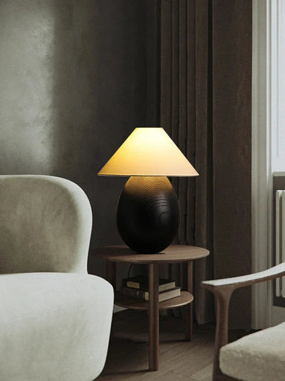 DecorBites™ Elegant Wood Table Lamp for Bedroom Office Decor
